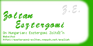 zoltan esztergomi business card